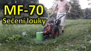 MF-70 - Sečení louky rotační sekačkou RZS-70