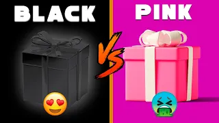 Black VS Pink 💗🖤 CHOOSE YOUR GIFT 🎁 / CHALLENGE / ELIGE TU REGALO ✨