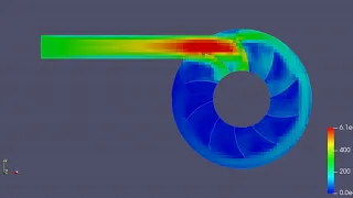 Velocity animation of Turbocharger at Pressure at 3Pa