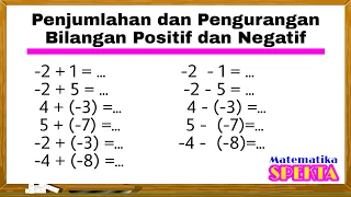 Cara Penjumlahan dan Pengurangan Bilangan Positif dan Negatif