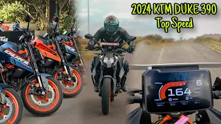 2024 KTM Duke 390 Top Speed | 1st to 6th Gear Test of Gen 3 Duke 390 on Track