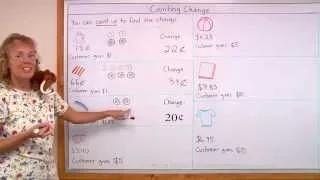 Counting up to make change - 2nd/3rd grade money lesson for kids