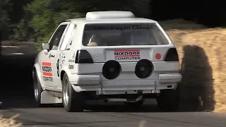 VW Golf Mk2 Twin-Engine Pikes Peak Car - Accelerations, Fly Bys & Turbo Sounds!