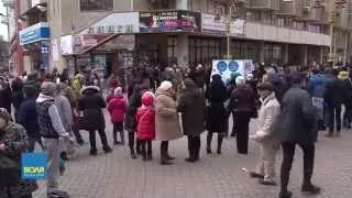 Івано-Франківськ. Активістии партії "ВОЛЯ" проти антисоціального проекту бюджету-2015