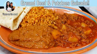 Quick and Easy GROUND BEEF and Potatoes Mexican dinner recipe  | Picadillo Chile Colorado