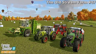 Mowing, Tedding, Raking & Making Hay & Silage Bales🔸The Old Stream Farm #07🔸Farming Simulator 22🔸4K