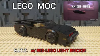 LEGO MOC K.I.T.T. from "Knight Rider" w/ RED LIGHT BRICKS!! - 1982 Pontiac Firebird Trans-Am