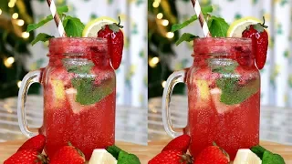 Virgin Strawberry Mojito at Home | Refreshing n flavourful