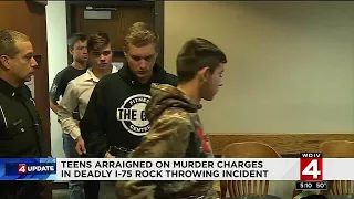 Teens arraigned on murder charges in deadly I-75 rock-throwing incident