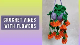 Crochet Hanging Vines With Flowers l Crochet Beautiful Home Ornaments l crochet hanging plant