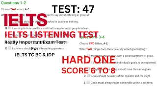 IELTS | IELTS LISTENING PRACTICE TEST 2023 WITH ANSWERS | Test- 47 IELTS Listening Test
