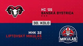 30.kolo HC 05 Banská Bystrica - MHk 32 Liptovský Mikuláš HIGHLIGHTS