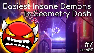 [4K] Easiest INSANE Demons to Beat in Geometry Dash!