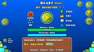 [GD] "Blast" by ZecretGD (Daily level) (All Coins) | Geometry Dash 2.113