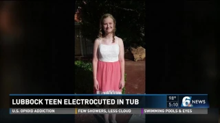 Lubbock teen electrocuted in Tub