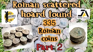 Metal Detecting a Roman Scattered Coin Hoard UK (335 coins found) with the Equinox 600 Part 2