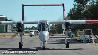 OV-10 Air Attack Firefighter Lead Plane Startup and Takeoff