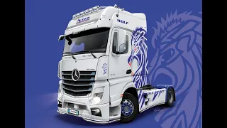 Сборка Mersedes Benz Actros MP4 1:24 Italeri Выпуск №4