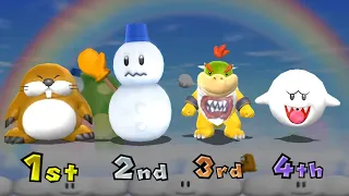 Mairo Party 9 Minigame - Monty Mole Vs Snowman Vs BowserJr Vs Boo