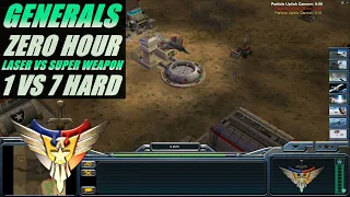 C&C Generals Zero Hour 1 vs 7 Hard armies USA LASER VS USA SUPER WEAPON   ( Twilight Flame )