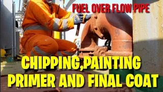 CHIPPING,BUFFING,PAINTING PRIMER AND FINAL COAT | HOW IT'S DONE | LIFE AT SEA