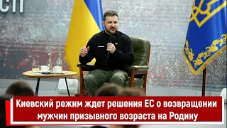 Киевский режим ждет решения ЕС о возвращении мужчин призывного возраста на Родину