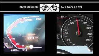BMW M235i F44 VS. Audi A6 C7 2.0 TDI - Acceleration 0-100km/h