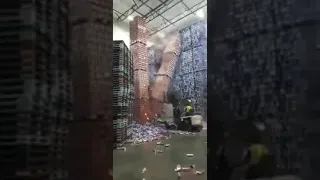 Massive forklift warehouse fail