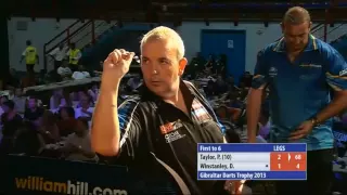 THIS IS BAD : Phil taylor Cheating - Gibraltar Darts Trophy