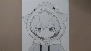 How to draw cute anime boy step by step | anime drawing
