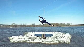 Танец на айсберге l Пилон на льдине. Марина Корженевская