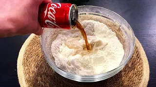 Just add Coca-Cola to the flour and the bread is ready. Amazing new delicious bread recipe.
