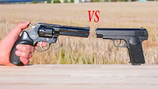 Experiment: Revolver vs Gun