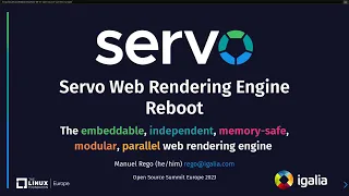 Servo Web Rendering Engine Reboot