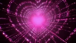 Tunnel Video Background Neon Pink Heart Screensaver Wedding Valentine's Day HD