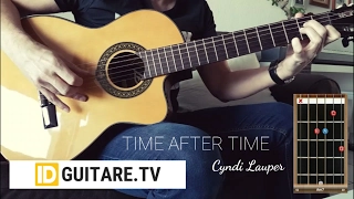 Time after time - Cyndi Lauper - Acoustic guitar cover + chords. Morceau avec accords