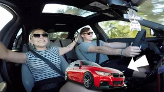 SCARING MY SISTER IN MY CRAZY LOUD BMW!