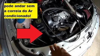 pode andar sem a correia do ar condicionado?