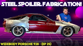 ONE of a Kind Porsche Build - Finishing Rear Spoiler Fab / Welding (Widebody Porsche) - 928 Ep. 25