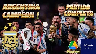 Ver Partido Completo Argentina Vs Francia Final Qatar 2022 [Descargar] [Google Drive] [Tyc Sports]