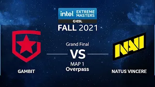 CS:GO - Gambit vs. Natus Vincere [Overpass] Map 1 - IEM Fall 2021 - Grand Final - CIS