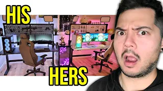 Building Our New "His & Hers" Setup! (ft. Corsair Platform 6 Desks!)