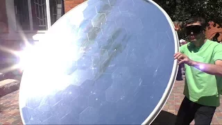 🌑 МОЩНЫЙ СОЛНЕЧНЫЙ КОНЦЕНТРАТОР SOLAR DEATH RAY  Solar Power Parabolic Mirror  ИГОРЬ БЕЛЕЦКИЙ