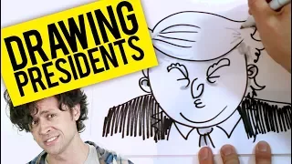 Watch me draw 10 presidents