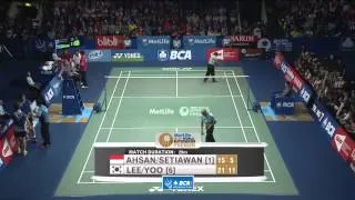 2014 BCA INDONESIA OPEN - F - MD - M AHSAN/H SETIAWAN  [1] (INA) VS LEE Y D/YOO Y S [6] (KOR)