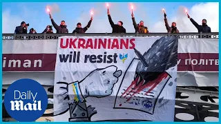 March in Ukraine: Ukrainians take part in Unity March in Kyiv with invasion imminent