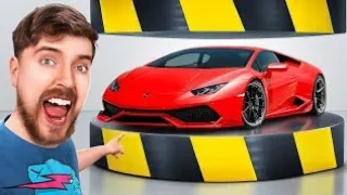 Гидравлический пресс Vs Lamborghini #mrbeast