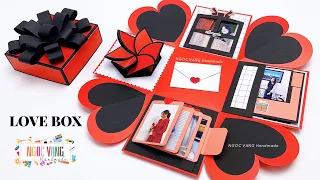 Hướng dẫn Love Box Đỏ - Explosion Box Tutorial || NGOC VANG Handmade