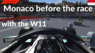 F1 Monaco before the race weekend with the W11