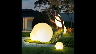 Dazuma_Outdoor Landscpe Lighting_Moon Shaped LED Waterproof Solar Modern Lights Landscape Lighting